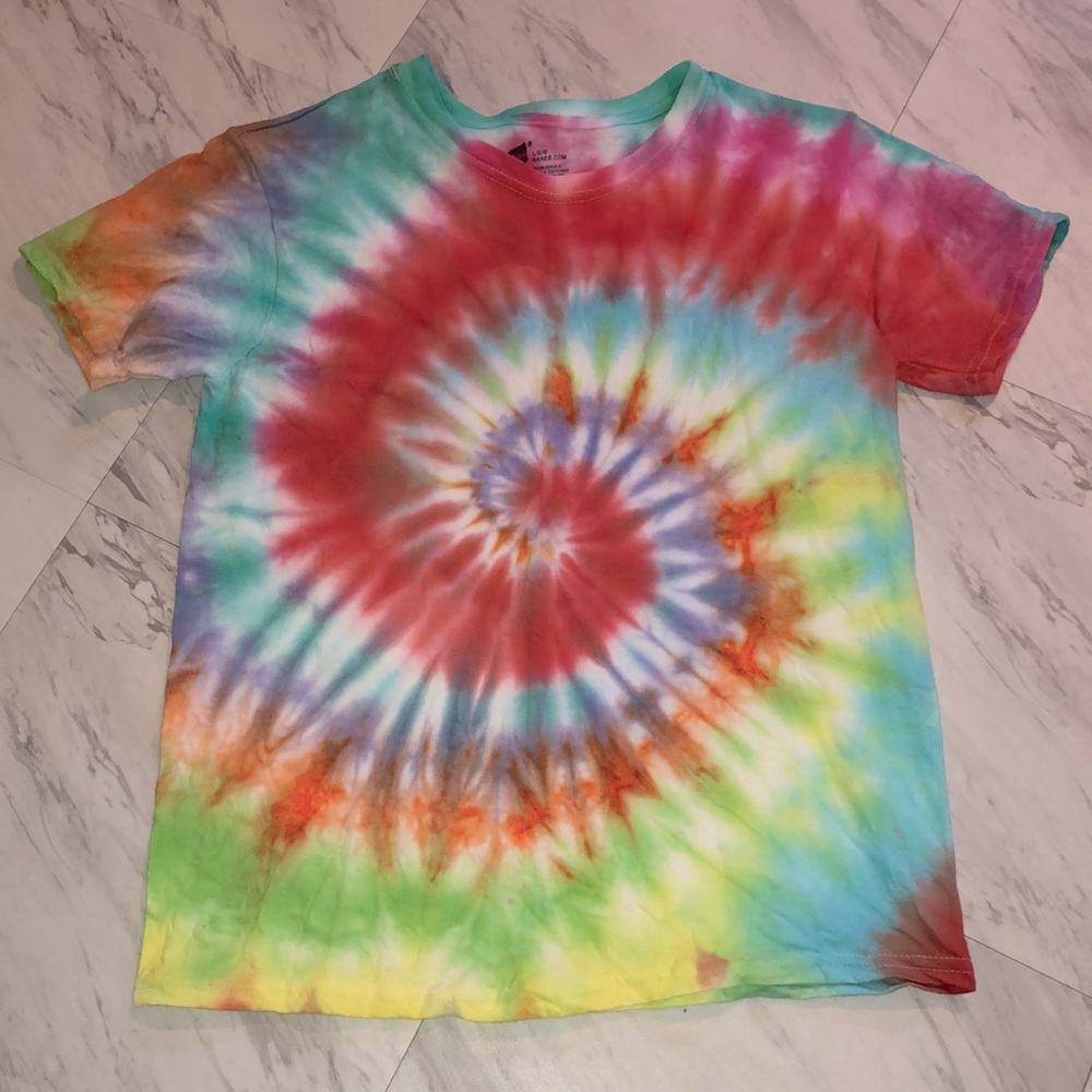 Hand dyed tie dye shirt